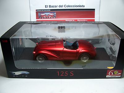 Foto 1:18 Ferrari  125 S  60th  Anniversary - Hot Wheels  Elite  - 3l 050