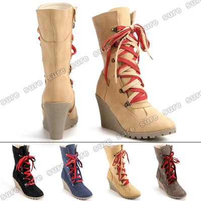 Foto 1 / 4 colores pu botas tacón de 8cm zapatos calzados de mujer talla de 38 a 41