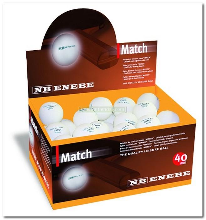 Foto 1 Caja de 60 pelotas ENEBE MATCH Naranjas 40 mm