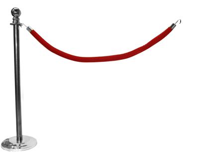 Foto 1 Pole de Plateado y 1 Cuerda de Color Rojo