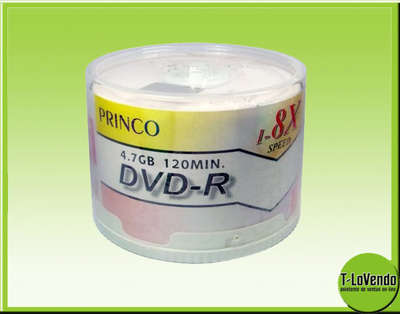 Foto 1 Tarrina De 50 Unidades Dvd-r Princo 4.7gb Envio Urgente Espa�a Dvd R 120 Min