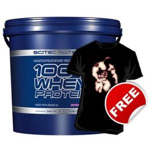 Foto 100% whey protein ( 5000 gr ) by scitec nutrition + camiseta free