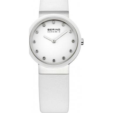 Foto 10729-854 Bering Time Ladies Ceramic White Calfskin Watch