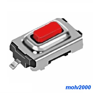 Foto 10x Pulsador Mini Pulsador Smd 6x3x2.5 Rojo - Smt Switch Push Button Spst-no Red