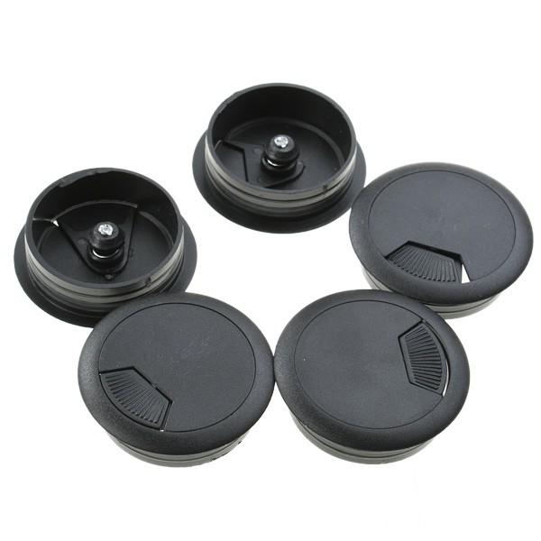 Foto 12 Pasacables con tapa 60mm plastico para Cables de Escritorio Oficina