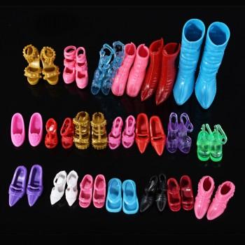 Foto 12 X Zapato Bota Sandalia Accesoria De Colores Para Barbie Muñeca