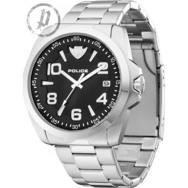 Foto 12157JS-02MC Police Mens Sovereign Silver Black Watch