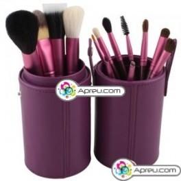 Foto 13 Pcs Purple Powder Blush Goat Hair Makeup Brush Cosmetic Brushes Set With Case