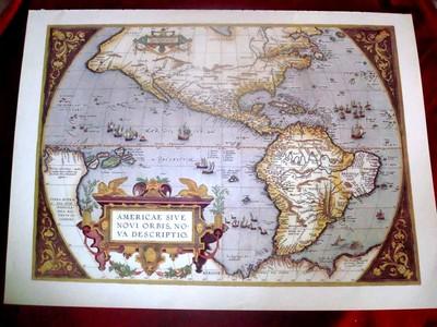 Foto 1570 Mapa Americae Sive Novi Orbis Nova Descriptio