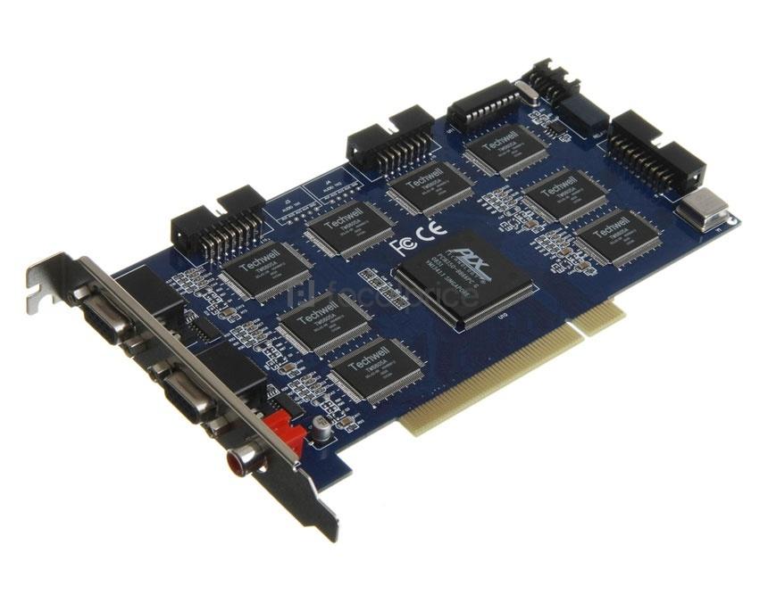 Foto 16 canales 240 FPS tarjeta de captura de vídeo PCI DVR es compatible con PAL y NTSC Normas (azul)