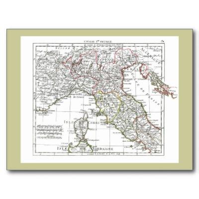 Foto 1806 mapa - L'Italie (Nord) Tarjetas Postales