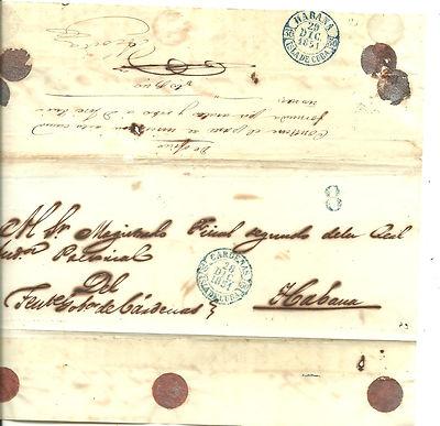 Foto 1851. Cárdenas A La Habana. Plica Judicial Con Baeza De Cardenas