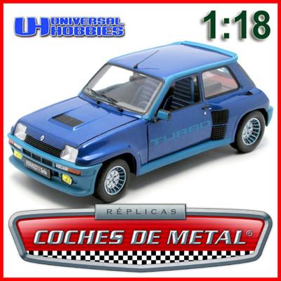 Foto 1978.- Renault 5 Turbo 1 Azul Metalizado A Escala 1:18 (universal Hobbies 4521).