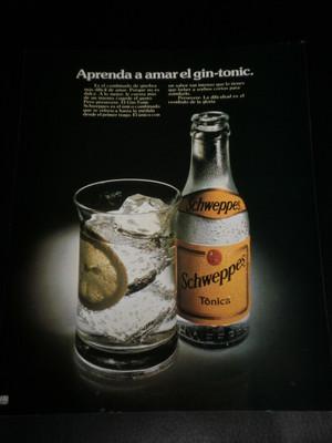 Foto 1979 - Schweppes Gin Tonic - Ad Publicite Anuncio - Spanish - 2318