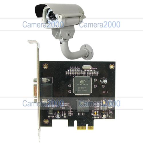 Foto 1CH 650TVL White LEDs Car License Camera DVR Card Security System Kit