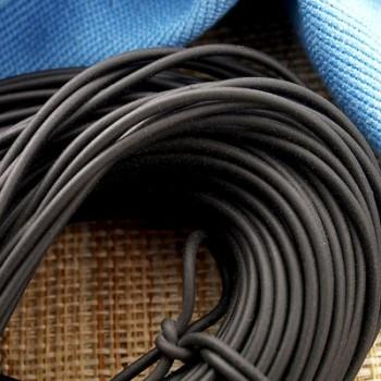 Foto 1x cable cuerda correa hilo de goma negro 50m para joya