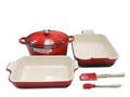 Foto 2 bandejas + olla+ 2 accesorios le creuset