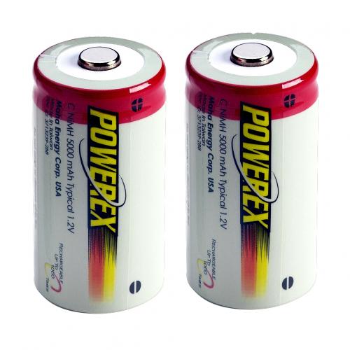 Foto 2 Baterías recargables Powerex tipo “C”, NiMH, 1,2v, 5000mAh.