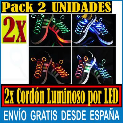 Foto 2 Cordones Luminosos Para Zapatillas Luminosas Deportivas Cordon Luz De Led 2216