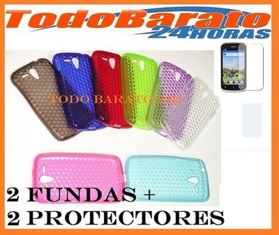 Foto 2 Funda Gel + 2 X Protectores  De  Pantalla Huawei Ascend G300 U8818 Case Skin