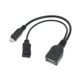 Foto 2 In 1 Femal Otg Plug To Male Micro Usb Adapter Cable F