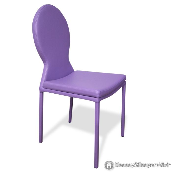 Foto 2 sillas de comedor mod. espiral lila