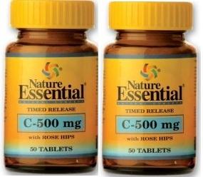 Foto 2 Vitamina C 500 Mg 100 Tabletas (2 X 50 ) - Antiinflamatorias - Con Escaramujo