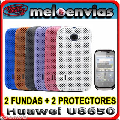 Foto 2 X Funda Carcasa Huawei U8650 + 2 Protectores / Perforada  Elige Color