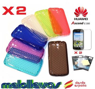Foto 2 X Funda Huawei Ascend G300 U8818 U8818 + 2 Protectores / Gel Elige Color