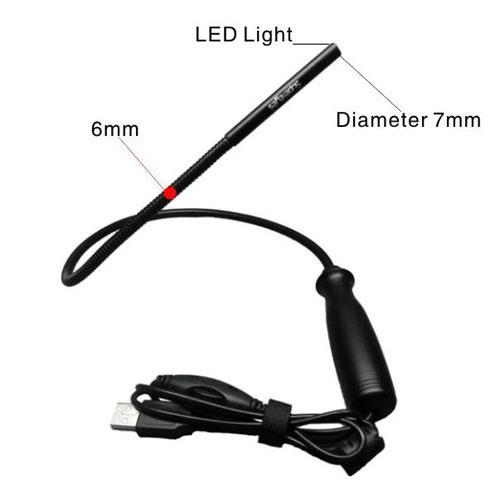Foto 200x USB LED Serpiente boroscopio endoscopio un 0,5 M de 1,3 MP