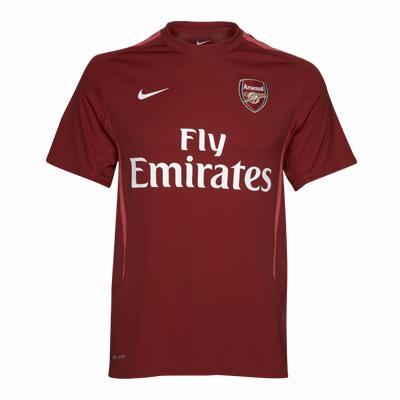 Foto 2010-11 Arsenal Nike Training Shirt (Red/Wine) - Kids