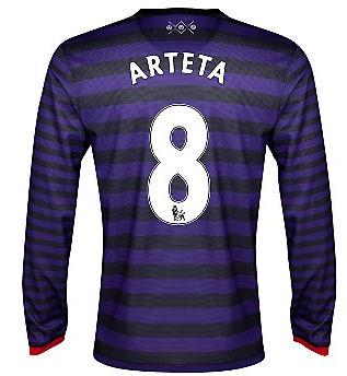 Foto 2012-13 Arsenal Nike Long Sleeve Away Shirt (Arteta 8) - Kids