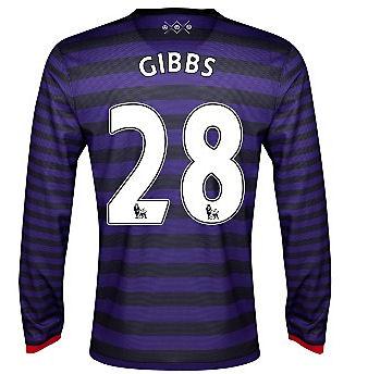 Foto 2012-13 Arsenal Nike Long Sleeve Away Shirt (Gibbs 28) - Kids