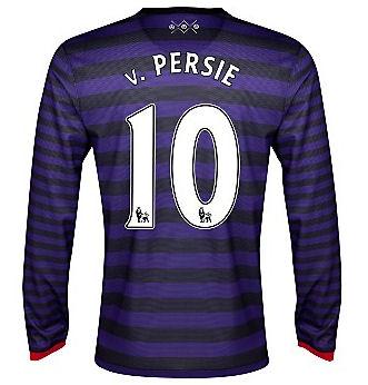 Foto 2012-13 Arsenal Nike Long Sleeve Away Shirt (V.Persie 10) - Kids