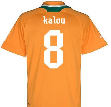 Foto 2012-13 Ivory Coast Home Shirt (Kalou 8)