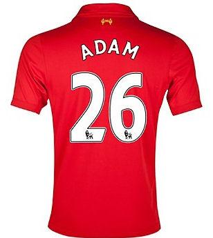 Foto 2012-13 Liverpool Home Shirt (Adam 26) - Kids