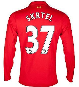 Foto 2012-13 Liverpool Long Sleeve Home Shirt (Skrtel 37) - Kids