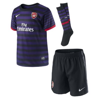 Foto 2012/13 Arsenal Football Club Replica Conjunto de fútbol - Chicos pequeños (3 a 8 años) - Morado/Negro - M