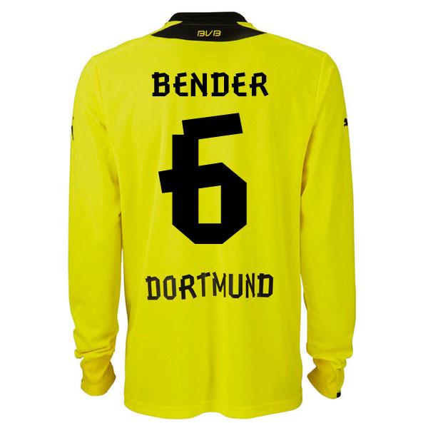 Foto 2013-14 Borussia Dortmund Long Sleeve Home Shirt (Bender 6)