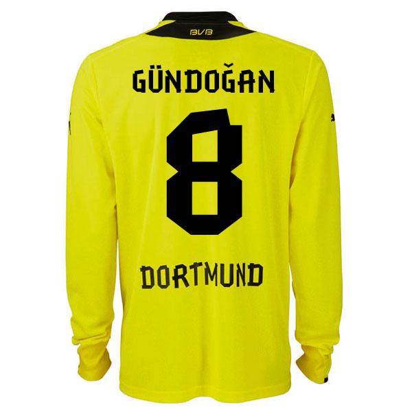 Foto 2013-14 Borussia Dortmund Long Sleeve Home Shirt (Gundogan 8)