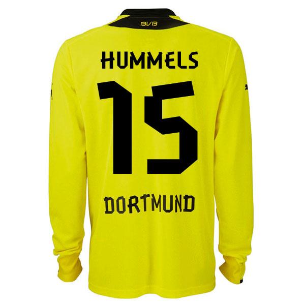 Foto 2013-14 Borussia Dortmund Long Sleeve Home Shirt (Hummels 15)