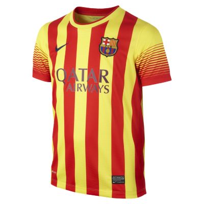 Foto 2013/14 FC Barcelona Replica Camiseta de fútbol - Chicos (8 a 15 años) - Rojo/Amarillo - XL