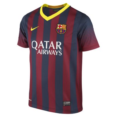 Foto 2013/14 FC Barcelona Stadium Camiseta de fútbol - Chicos (8 a 15 años) - Azul/Rojo - XL