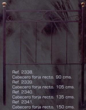 Foto 2341 Cabecero de forja recto 150 cm.