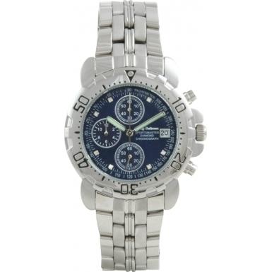Foto 241269DM-BL Krug Baumen Blue Sportsmaster Diamond Mens Chronograph Wat...