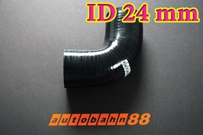Foto 24mm 1 inch Silicone Elbow 90 Degree Hose Black - Autobahn88 ( ASHU03-90D24BK )
