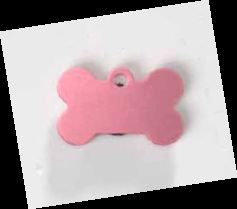 Foto 275778 placa hueso rosa pequeño  pet scribe grabado incluido perro o gato