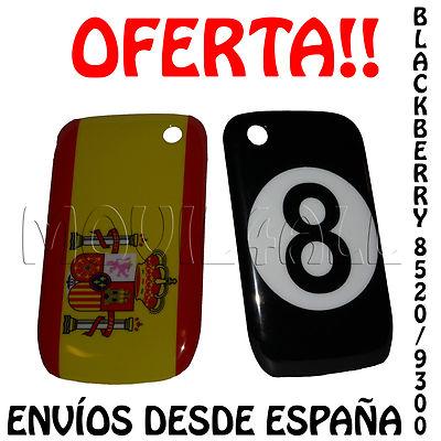 Foto 2x Carcasas  Bola 8 + Bandera  España Blackberry 8520/8530/9300 Curve Fundas Bb