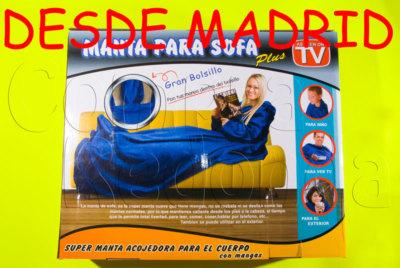 Foto 2x Unidades Manta Batamanta Color Azul Y Rosa Con Mangas Sofa Gran Bolsillo