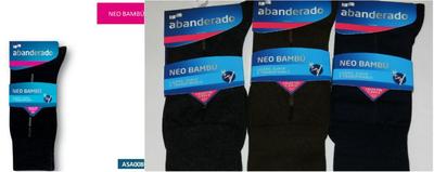 Foto 3 Pares De Calcetines Socks Abanderado Neo Bambú T.u Rayas Marino-marrón-gris